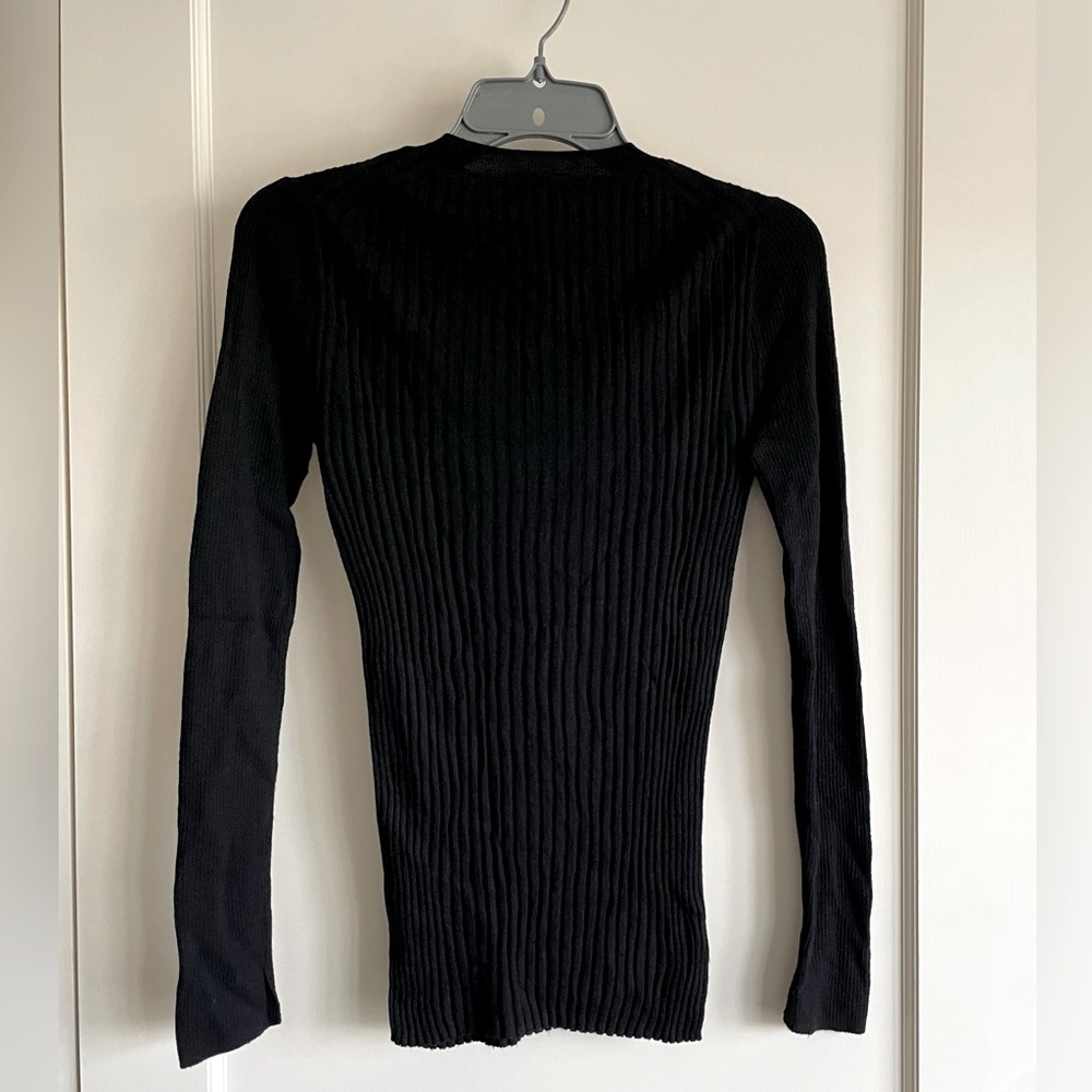 Alex Mill Black Ribbed Sweater - Picture 3 of 5